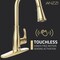 Anzzi Touchless Pull-Down Faucet with Fan Sprayer in BRUSHED GOLD KF-AZ301BG - alternate 7